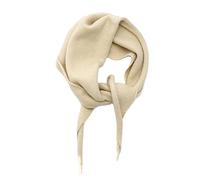 Yizelli 110x32cm Triángulo Patrón Bufanda de Punto para las Mujeres de Color Sólido de Otoño Invierno Cálido Chal (Beige)