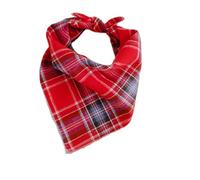 Yizelli Bufanda Cuadrada de Algodón de 18.50 Pulgadas a Cuadros Pañuelo de Cuello para Niños de 1 a 8 Años Niñas y Niños (Rojo)