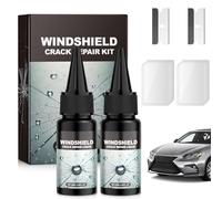 Yizemay Juego de reparación de grietas de parabrisas de coche, 2 unidades, para reparación de grietas de cristal, para agujeros de reparación de agujeros y grietas (D)