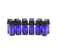 YIZHAO Azul Botellas de Aceite esencial de Vidrio Vacías 10ml,con Reductor de Orificio y Tapa,Para Aceites Esenciales, Aromaterapia,Perfumes,Masajes,Laboratorio de Química - 12Pcs
