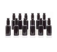 YIZHAO Negro Bote Spray Pulverizador Cristal 30ml, Pulverizador Cristal Pequeño con Fina Niebla, para Aceite Esencial, Aromaterapia, Perfume,Limpieza, Viaje, Agua,Farmacia, Laboratorio - 12Pcs