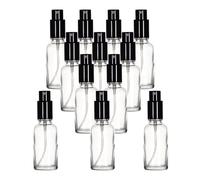 YIZHAO Transparente Bote Spray Pulverizador Cristal 30ml, Pulverizador Cristal Pequeño con Fina Niebla, para Aceite Esencial, Aromaterapia, Perfume,Limpieza, Viaje, Agua,Farmacia, Laboratorio - 12Pcs