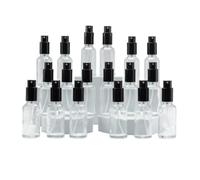 YIZHAO Transparente Bote Spray Pulverizador Cristal 30ml, Pulverizador Cristal Pequeño con Fina Niebla, para Aceite Esencial, Aromaterapia, Perfume,Limpieza, Viaje, Agua,Farmacia, Laboratorio - 18Pcs