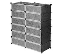 Yizhe 12-Cubos Organizador de Almacenamiento DIY Organizador Armario Modular Estantería Plástico de Almacenamiento Unidades Martillo para Dormitorio Oficina Sala,105 * 90 * 36cm