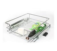 Yizhe Cajón telescópico Bandeja de Metal extraíble 45cm Organizador Interior almacenaje para Cocina baño Armario Taller,Cesta de Almacenamiento con cajón Deslizante,41 * 14 * 44cm