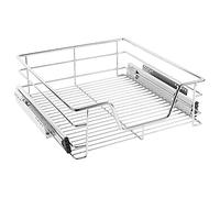 Yizhe Cajón telescópico Bandeja de Metal extraíble 50cm Organizador Interior almacenaje para Cocina baño Armario Taller,cajón telescópico con Superficie de Almacenamiento, 47 * 14 * 44cm