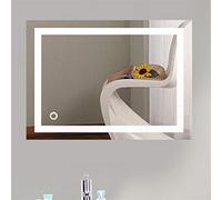 YIZHE Espejo de Pared baño con luz, Colgante, con LED Ronda Iluminado, 6400k,50x70 cm,ILuz Blanca fría, función antivaho