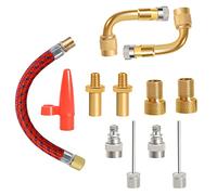 Yizhet 12x Adaptador de Valvula Bicicleta Válvula Adaptador DV AV SV Válvula Adaptador Presta Schrader Dunlop para Compresor Bomba de Bicicleta Bomba de Pie Balón para Hinchar Bicicletas