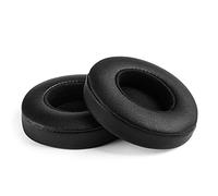 Yizhet Almohadilla Auriculares Compatible con Beats Solo 2 Solo 3 Wireless o Wired Bluetooth Cascos Almohadillas de Repuesto en Viscoelástica & Pelle PU (1 Par, Negro)