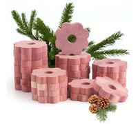 Yizhet Cedro Antipolillas, 24 x Anillos Florales de Madera de Cedro Natural Repelente de Polillas, Protección Antipolillas para Ropa, Armarios, Ambientador, Perchas, Cajones