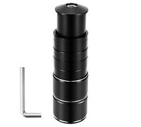 Yizhet Elevador Manillar Bicicleta, Extensor Vástago Horquilla 1-1/8" 28.6mm 124mm Elevador Potencia para Subir Manillar MTB, BMX, Bicicleta de Montaña, Bicicleta de Carretera (Aleación de Aluminio)