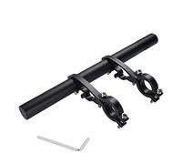 Yizhet Extensor de Manillar de Bicicleta 40cm Extensión de Manillar para Bici 22,2mm, 25,4mm y 31,8mm Prolongador de Manillar Bicicleta con Abrazaderas Dobles para GPS, Velocímetro (Aluminum Alloy)