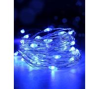 Yizhet Guirnalda Luces Led, 10M 100 Led Cadena Luces de Alambre de Cobre, Azul por USB, Impermeable para Fiestas Dormitorio, Boda, Navidad, San Valentín