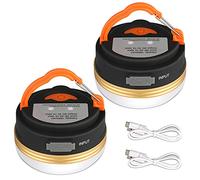 Yizhet Linterna Camping Recargable, 2 Piezas Lámpara Camping LED & Power Bank, Luz Camping 3 Modos con Base Iman & Gancho, Farol Campaña Impermeable IP65 para Emergencia, Apagones, Senderismo