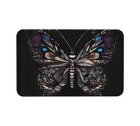 Yizhiyz Science Butterfly - Tapete de tierra de diatomeas de 19.7 x 31.5 pulgadas, absorbente, de secado rápido, resistente al desgaste, adecuado para baño y cocina.