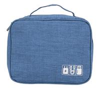 YIZISECCE Accesorios electrónicos multifunción Bolsa de Almacenamiento - Organizador de accionamiento USB de Cable de Cable para Varios escenarios (Azul)