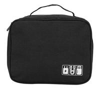 YIZISECCE Accesorios electrónicos multifunción Bolsa de Almacenamiento - Organizador de accionamiento USB de Cable de Cable para Varios escenarios (Negro)