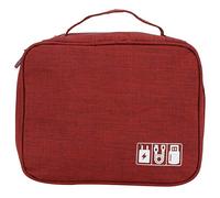 YIZISECCE Accesorios electrónicos multifunción Bolsa de Almacenamiento - Organizador de accionamiento USB de Cable de Cable para Varios escenarios (Rojo)