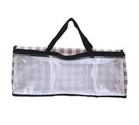 YIZISECCE Bolsa de Almacenamiento Transparente de Gran Capacidad PVC Film Organizador de Dormitorio de la Universidad a Prueba de Polvo para Viajar (Rejilla)