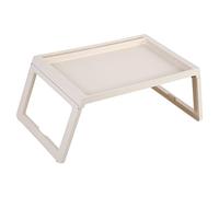 YIZISECCE Escritorio Plegable, Mesa de Desayuno, Soporte para Ordenador portátil, Bandeja para Servir portátil (Beige)
