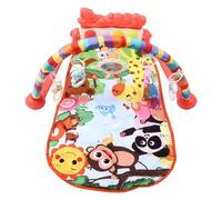 YIZISECCE For Baby Multi-Functional Musical Learning Activity Gym Play Mats with Piano - Red