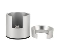 YizisEcce para soporte de portafilter de café 58 mm de aleación de aluminio con embudo de dosificación Máquina de café Portafilter soporte para barra de inicio (Plata)