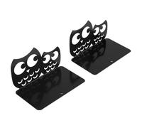 YIZISECCE Sujetalibros de búho, Material antioxidante, Resistente Soporte para Libros para decoración de Escritorio, Juego de 2 Pares para el hogar, Biblioteca,