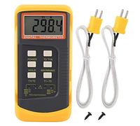 YIZISECCE Termómetro digital, pantalla LCD de 5 dígitos, lecturas de temperatura en tiempo real, calibración multipunto, bloqueo de valor, muestreo rápido, compensación