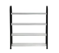 YIZISECCE Zapatero de pie de Metal de Aluminio y plástico, Estante de Almacenamiento de Zapatos DIY, Organizador para el hogar (Tamaño Mediano Cuatro Capas 50 * 19 * 58CM)