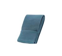 YIZITU 1. Tarjetero de cuero hecho a mano y monedero, funda de crédito con bloqueo retro para hombres y mujeres, funda de viaje esencial retro, monedero hecho a mano para hombres y mujeres, Pan Blue