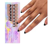 YIZITU 150 uñas postizas de gel a presión, 3 en 1, uñas francesas precoloreadas, 14 tamaños para extensiones de uñas, puntas de capa, kit de sistema de gel 3 en 1