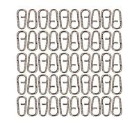 YIZITU 50/100 anillos ovalados de acero inoxidable para pesca, accesorios de pesca