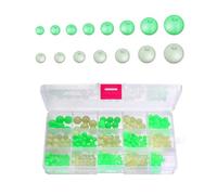 YIZITU 633pcs Silicone Space Bean Stopper Fishing Peg Glow Bobber Stopper Professional Float Sinkers Stops For Line Plastic Spacer Beads
