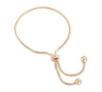 YIZITU Adjustable Snake Chain Bracelet with Smooth Beads Flexible Sliding Closure Full of Durability Copper Jewelry For Women Full of Durability Minimalist Women's Hand Jewelry