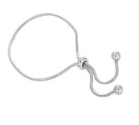 YIZITU Adjustable Snake Chain Bracelet with Smooth Beads Flexible Sliding Closure Full of Durability Copper Jewelry For Women Full of Durability Minimalist Women's Hand Jewelry