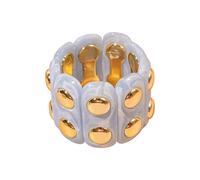 YIZITU Artisanal Rosin Topological Bangle Stretch Safe Detailing Unisex Jewelry Present Hers Him Artisanal Old