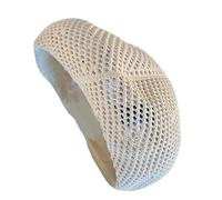 YIZITU Boina con diseño de encaje con tela transpirable, ligera y cómoda de llevar para mujer, de algodón, poliéster, sombrero de pintor de encaje francés para viajes, beige, Talla única