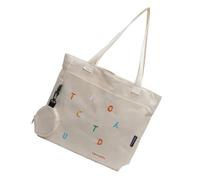 YIZITU Bolsa de lona para laptop de moda para mujer, para clase y viajes diarios, con amplio espacio, bolso de hombro grande, bolso de mano, multiuso, para llevar al hombro, b, One Size