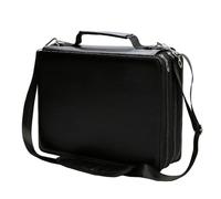 YIZITU Bolsa de transporte multifuncional de gran capacidad para marcadores artísticos de 168/224 ranuras con correa para el hombro, estuche para bolígrafos para entusiastas del arte, Black, 168 holes