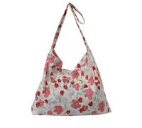 YIZITU Bolso bandolera con estampado floral colorido con gran capacidad, casual, para compras, para mujeres y niñas, de gran capacidad, c, One Size