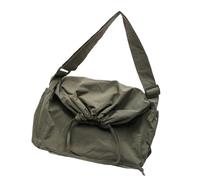 YIZITU Bolso bandolera de gran capacidad para mujer, color sólido, con cordón, para llevar al hombro, escuela, gran capacidad, para mujer, para estudiantes, escuela, Green, One Size