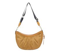 YIZITU Bolso bandolera portátil de media luna para mujer, de piel sintética, retro, con correa ajustable, para otoño, a la moda, informal, para el otoño, Brown, One Size