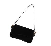 YIZITU Bolso cruzado de piel sintética para mujer, bolso retro para otoño e invierno, hombro con correa extraíble, axila simple a juego para mujer, hombro de piel sintética, axila de otoño, Black, One