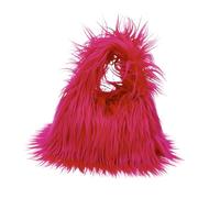 YIZITU Bolso de hombro a juego para mujer, bolso de mano retro suave, bolso cruzado de felpa con asa superior para mujer, bandolera retro de invierno, asa superior, hombro de felpa para uso diario, b