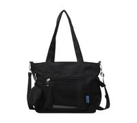 YIZITU Bolso de mano de moda con bolso desmontable de lona, bolso cruzado grande adecuado para varias ocasiones desmontable, Black, One Size