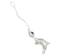 YIZITU Bonito llavero con colgante de delfín de frutas y frutas, accesorio de cordón para teléfono para mujeres y niñas