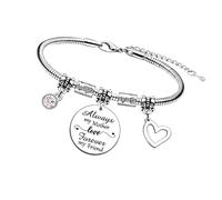 YIZITU Brazalete De Cuentas Ajustable Moderno Joyería para Niños Acero Ti Ajuste Cómodo Uso Diario Piel Sensible Apto para Uso Diario Versátil Cadena Muñeca