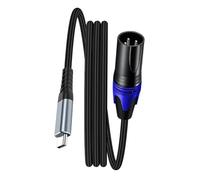 YIZITU Cable adaptador de múltiples longitudes tipo C a macho de 3 pines, cable de conversión para amplificadores, cable de transferencia de grado de estudio, color negro