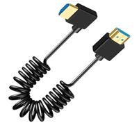YIZITU Cable de resorte UHD2.1 de 8 K a 60 Hz chapado en oro de 24 quilates, adecuado para consolas de juegos, monitores, cable de resorte