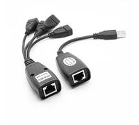 YIZITU Cable USB de 4 puertos Cat6 de durabilidad de 50 metros, cable de extensión USB sobre par trenzado para una transmisión de datos estable